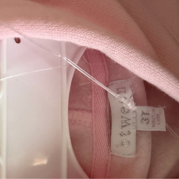 Pink Hooded girls Jumpsuit with Bow - Picture 4 of 4
